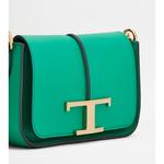 Сумка через плечо T Timeless из кожи Micro TOD's, зеленый - фото 4