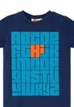 Футболка с принтом ALPHABET SET Denokids, синий - фото 5