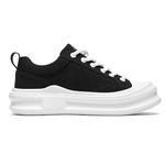 Скользоустойчивые легкие увеличивающие рост низкие кеды мужские черно-белые OSHRT - фото 2