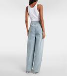 Прямые джинсы с кружевными деталями Rotate, Light Blue Denim - фото 3