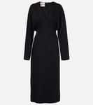 Платье миди из хлопка Plan C, черный - фото