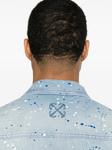 Рубашка с брызгами краски Off-White, синий - фото 5