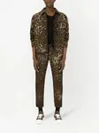 Укороченные брюки с леопардовым принтом DOLCE & GABBANA, коричневый - фото 2