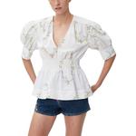 Футболка женская белая GANNI - фото 4