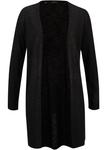 Длинный кардиган открытый Bpc Bonprix Collection, черный - фото