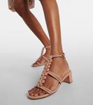 Кожаные сандалии Gianvito Rossi, Peach - фото 4