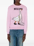 Свитер с круглым вырезом Moschino, розовый - фото 3