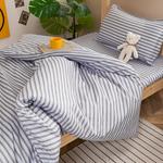 Muji Пододеяльник 150х200 см, серебристый, в полоску - фото