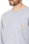 Футболка с карманами для рабочей одежды L/S Carhartt, цвет Heather Gray - фото 3