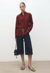 Блуза Mango Button-down blouse, Dark Red - фото