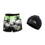 Li Ning ПОДКЛАДКА Мужские шорты для плавания, Зеленый/Черный - фото 19