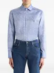 Рубашка с жаккардовым узором "пейсли" Etro, синий - фото 2