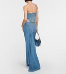 Джинсовое бюстье Magda Butrym, синий - фото 3