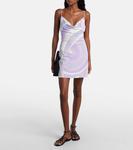 Айрид сатиновая джерси мини-платье Pucci, Lavander - фото 2