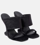 Замшевые мюли с консолью Rick Owens, черный - фото