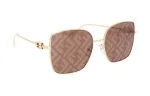 FENDI Массивные солнцезащитные очки Frame, Gold - фото 3