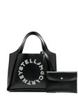 Stella McCartney сумка-тоут с вышитым логотипом, черный - фото