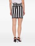 Balmain полосатая мини-юбка с интарсией, черный - фото 4