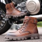 Мужские ботинки Martin коричневые, черные Romon - фото 5