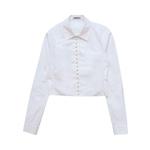 Рубашка Ambush Fitted Pearl Button Shirt 'White', белый - фото