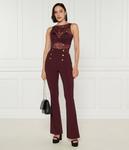 Брюки Elisabetta Franchi Slim Fit, бургундия - фото 2