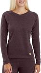 Женская толстовка Carhartt WBL132 Base Force Heavyweight Polyl-Wool, Deep Wine Heather - фото