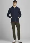 Толстовка Jack & Jones с капюшоном "BASIC SWEAT ZIP HOOD", цвет морской волны - фото 4
