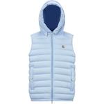 Moncler Буржет Жилет с капюшоном на пуху, Light Blue - фото