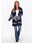 Женский кардиган темно-синего цвета IZIA - фото 2
