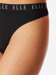 ELLE Трусы-стринги 'Logo' в бежевом и черном цвете - фото 6