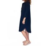 Черная марлевая рубашка-платье на пуговицах Before You Collection - фото 3