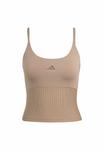 Топ Adidas Performance HYPERGLAM TANK, Chalky Brown Earth Strata/Brown - фото 5