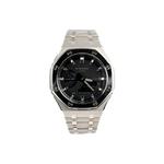 Часы Casio G-Shock Analog-Digital 2100 Series, арт. GA-2100-1A1, 44 мм, серебристый/черный/ серебристые метки - фото