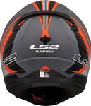 Шлем LS2 ff353 rapid ii flitz, Grey Matt/Orange - фото 4
