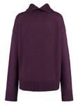 Jil Sander свитер с высоким воротником, фиолетовый - фото 2