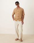 Рубашка крючком Selected Homme бежевого цвета - фото 2