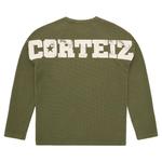 Лонгслив Corteiz Star Raglan Waffle Thermal 'Olive' - фото 2