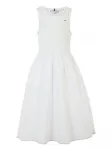 Платье в рубчик без рукавов Tommy Hilfiger Junior, белый - фото