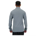 Футболка New Balance Mt41083 half zip long sleeve, серый - фото 2