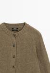 Кардиган Massimo Dutti BUTTONED RAGLAN SLEEVE, Khaki - фото 7