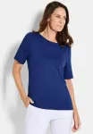 Im doppelpack basic tshirt Goldner, Blue Blue Patterned - фото 4