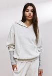 Худи PULL&BEAR Hoodie, Light Grey - фото 2