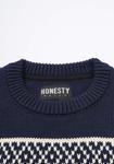 Свитер норвежский HONESTY RULES, темно-синий - фото 5