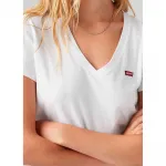 Футболка Levi's Perfect Slub short sleeve v neck, белый - фото 3