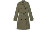 Пальто женское Burberry с ремешком, хаки - фото
