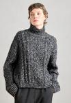 Джемпер Marc O'Polo LONGSLEEVE STAND UP COLLAR CABLE, Night Grey Melange/Mottled Grey - фото