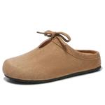 Закрытые тапочки для женщин Yiya, хаки - фото