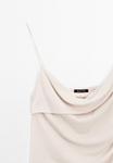 Топ Massimo Dutti STRAPPY ASYMMETRIC NECK, Beige - фото 8
