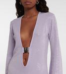 Мини-платье, украшенное пайетками Dodo Bar Or, Light Purple - фото 4