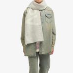 Acne Studios Джаккардовый шарф с логотипом, Gray - фото 4